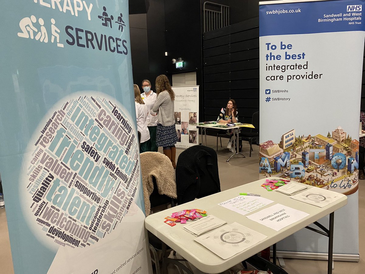 💚Come and see us! <a href="/SWBHnhs/">SWB NHS Trust</a> Occupational Therapists <a href="/SophieWhilesOT/">Sophie Whiles</a> and Jannine Hall are at <a href="/CovUniOT/">Coventry Uni OT</a> promoting the trusts OT jobs and services! We are also recruiting to the BAND 5 ROTATIONAL POST out now! 💚<a href="/ibedsSWBH/">ibedsSWBH</a> <a href="/icares_SWBH/">iCares@SWBH</a> <a href="/SWB_RRTS/">Rapid Response Therapy Service</a> <a href="/swbot_neuro/">SWBOT-Stroke/Neuro</a> <a href="/iDH_swb/">SWB Integrated Discharge Hub</a> <a href="/Cov_OTsociety/">Coventry OT Society</a>