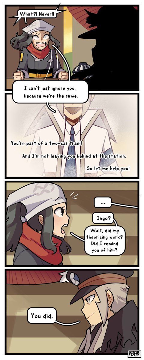 [Pokemon / pkmn] Resemblance ▲
Ingo tries to remember a similar person.
#Pokemon #PokemonLEGENDS #PokemonLegendsArceus #nobori #comic #submas #ノボリ 