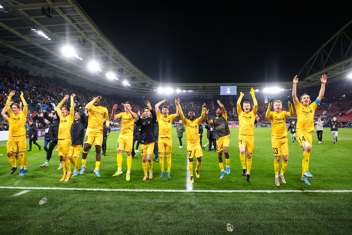 🟡 Bodø/Glimt are the first Norwegian side to reach a major men's UEFA competition quarter-final since the 1998/99 season 👊

📸: <a href="/Glimt/">FK Bodø/Glimt</a> | #UECLdraw | #UECL
