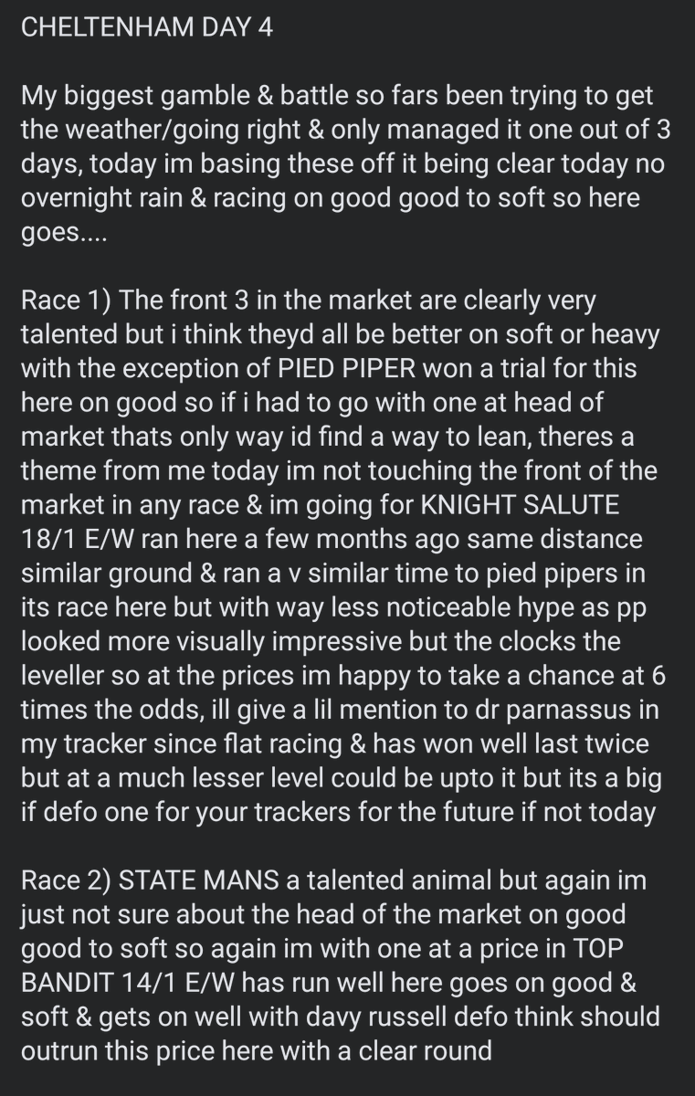 TipsterTSS's tweet photo. #CheltenhamFestival DAY 4 #GoldCup day 😎🤦🏆🏇 https://t.co/Jn2nvSkpvw
