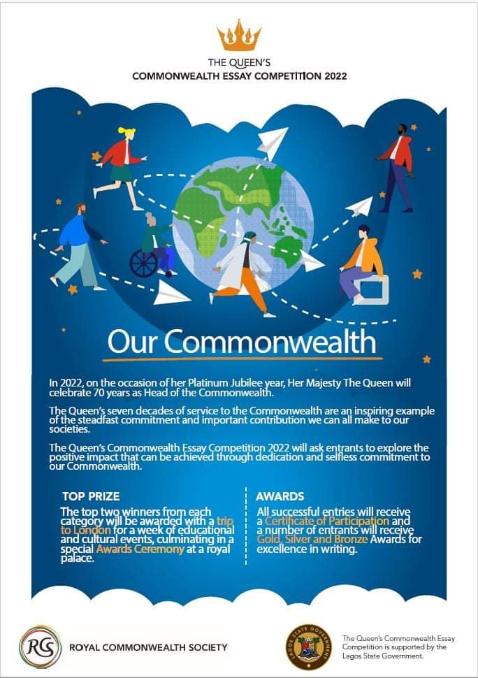HOSAGHANA's tweet photo. It's the Queen's Commonwealth Essay competition 2022. Take advantage of this great opportunity as a young Commonwealth citizen &amp; share your ideas,thoughts &amp; experiences on key global issues by submitting an essay
Find more info at https://t.co/qSnctq3Zfm
Deadline 30th June https://t.co/mEpWPsZOn0