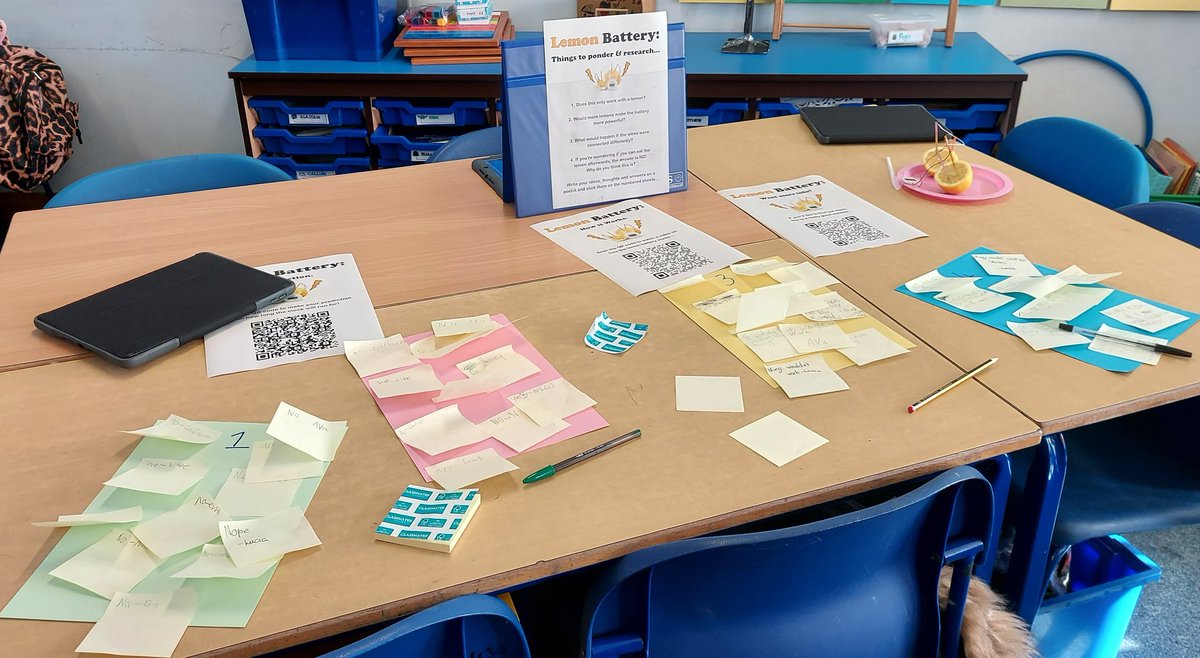 MsMiller_Educ8's tweet photo. Nearly 3 hours in and the lemon battery is still powering the digital clock! We've all made predictions on how long it will last and what we could use instead of a lemon. #LarbertSTEM #STEMLarbert @RAiSE_falkirk  I forgot to bring the instructions so we can't set the clock 🤪 https://t.co/ya6NGdi5FC