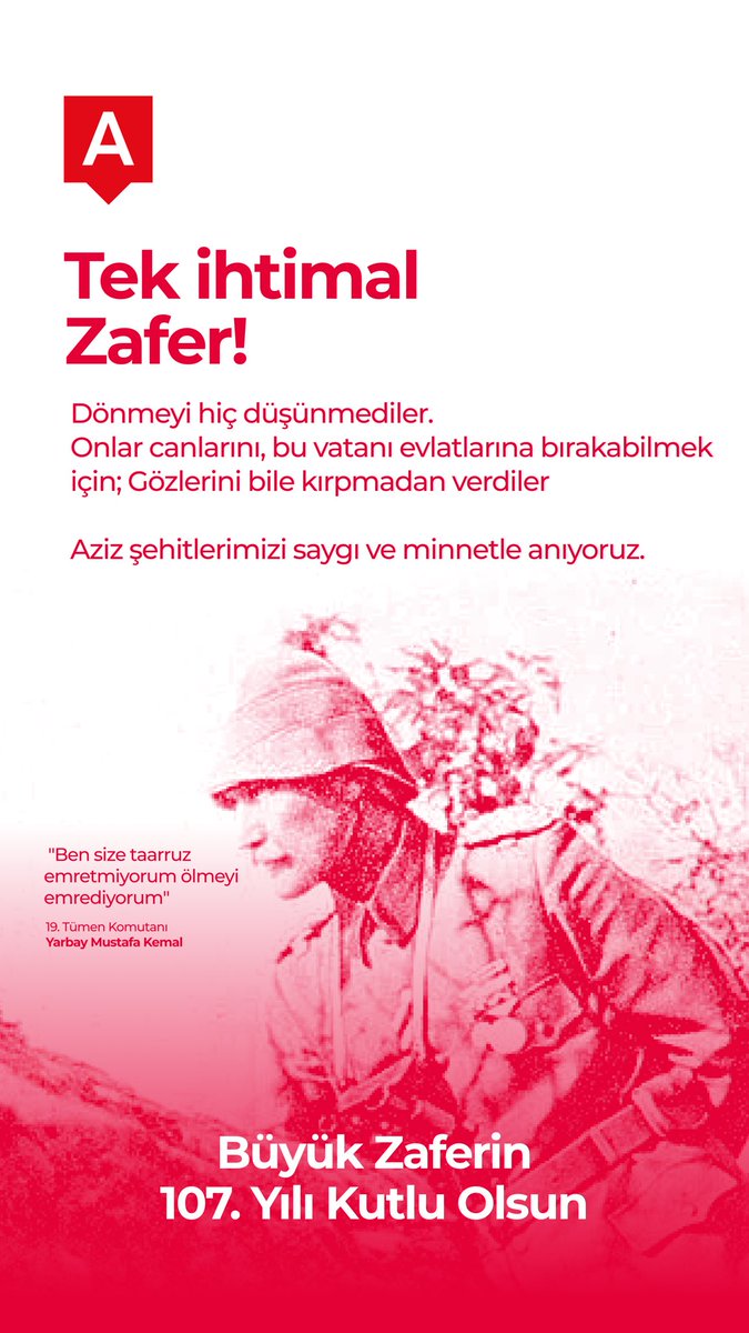 algorithmicsist's tweet photo. Onlar için; Tek ihtimal zaferdi!
Büyük zaferin 107. yılında Aziz şehitlerimizi saygı ve minnetle anıyoruz

#18martcanakkalezaferi 
#algorithmics @algorithmicsist https://t.co/woD7vWIqLl