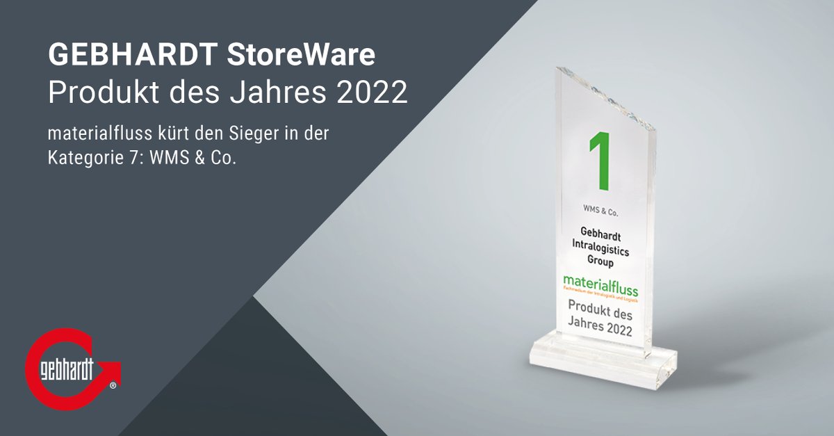 GebhardtGroup's tweet photo. Die materialfluss PRODUKTE DES JAHRES 2022 in der Kategorie WMS &amp; Co. kommen von Abat, GEBHARDT und SSI Schäfer.
 
Wir bedanken uns für Ihre zahlreichen Stimmen! 
 
materialfluss Artikel: https://t.co/9rSMQtbyxv
 
#GEBHARDT #materialfluss #Award #StoreWare #Intralogistik https://t.co/L4Vr4IhrKH