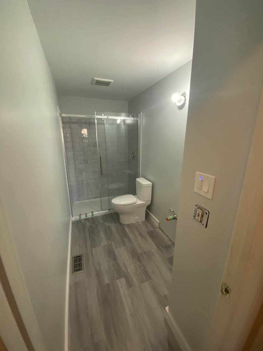 Working away on this #bathroom renovation….almost done, just waiting on the vanity. Watch this space for the finished project pics! #garberconstruction #renovations