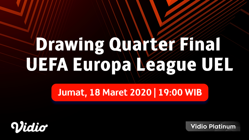 vidio's tweet photo. Drawing Quarter Final #UEL! ⚽
Buat Sahabat Vidio jangan lupa saksikan drawing Quarter Final Uefa Europa League! Hari ini banget Jam 19.00 WIB, langsung catat jadwalnya dan ditayangin ya guys di Vidio! 🔥🔥🔥

👉 https://t.co/rrxp07h7EY

#SemuaAdaDiVidio #VidioSports #DrawingUEL https://t.co/qeeYThjsmG