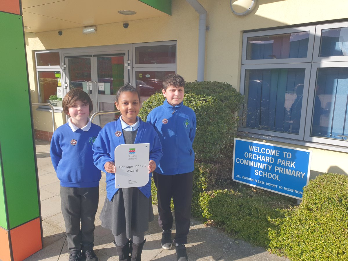OrchardParkSch's tweet image. Proud owners of a Heritage Schools Award from @HistoricEngland. This award represents our work and commitment in ensuring our pupils understand their local historical context. #localhistory #community #ringfort #ironage