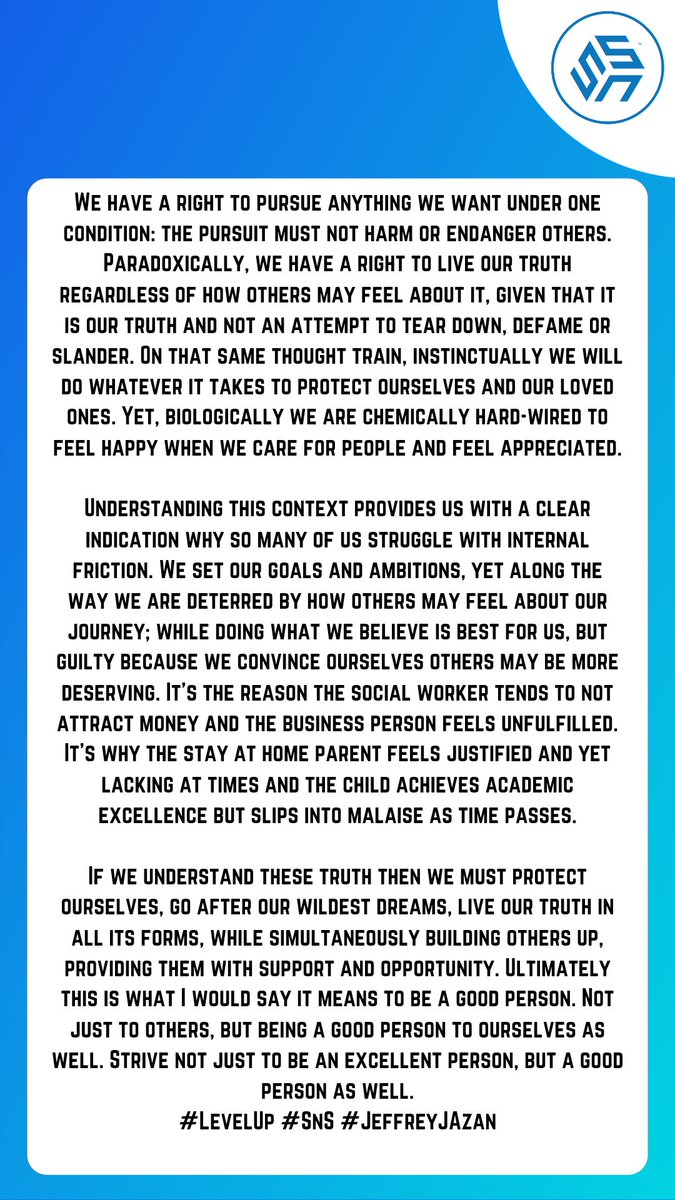 Friday Reflection #LevelUp #SnS