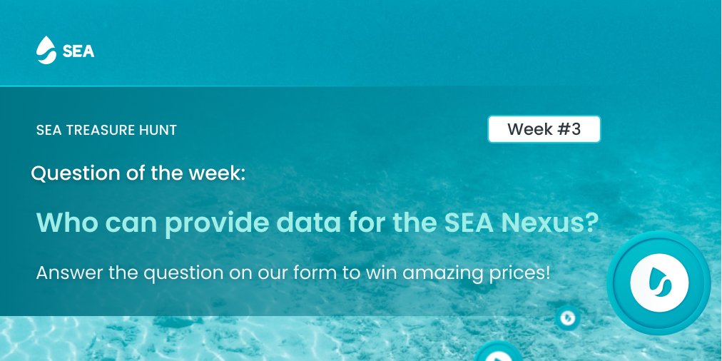 sea_token's tweet image. 🧵 1. We’re already on week 3 of our Treasure Hunt! 🏴‍☠️ Are you ready to #Learn2Earn? Our Treasure Hunt is a weekly challenge where we test your SEA knowledge 🤓! You’ll have to spend a little bit of time to find the information, but you will be rewarded with $SEA prizes!