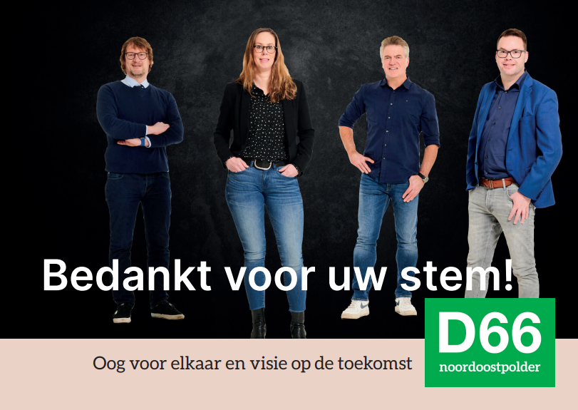 d66nop's tweet photo. Natuurlijk hadden we op meer gehoopt (en ook wel een beetje gerekend), maar het is zoals het is. De komende vier jaar blijven we als eenmansfractie in de @RaadNOP  vertegenwoordigd. Natuurlijk wel met ondersteuning van twee commissieleden! U bent nog niet van ons af! 😉 https://t.co/pyjFiVkaP3