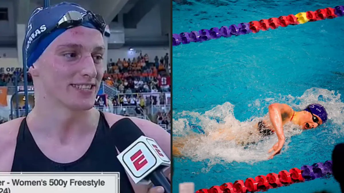 ladbible's tweet photo. 🔔 | Transgender swimmer Lia Thomas has won the 500-yard freestyle event at the US collegiate championships in Atlanta.

More below: https://t.co/fucBmMAw0b