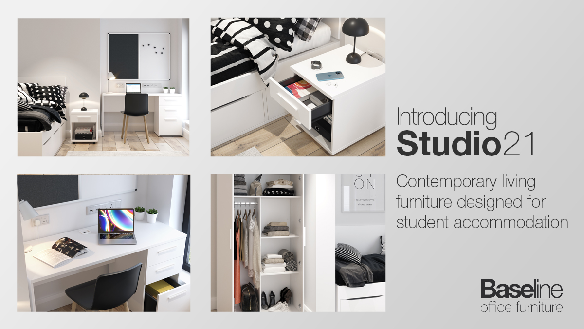 Baseline_OFLtd's tweet photo. New for 2022 | Introducing Studio21
A stylish collection of living furniture solutions designed to enhance the student experience. 
Find out more: https://t.co/47Lozxyfti https://t.co/BvwpPmX457