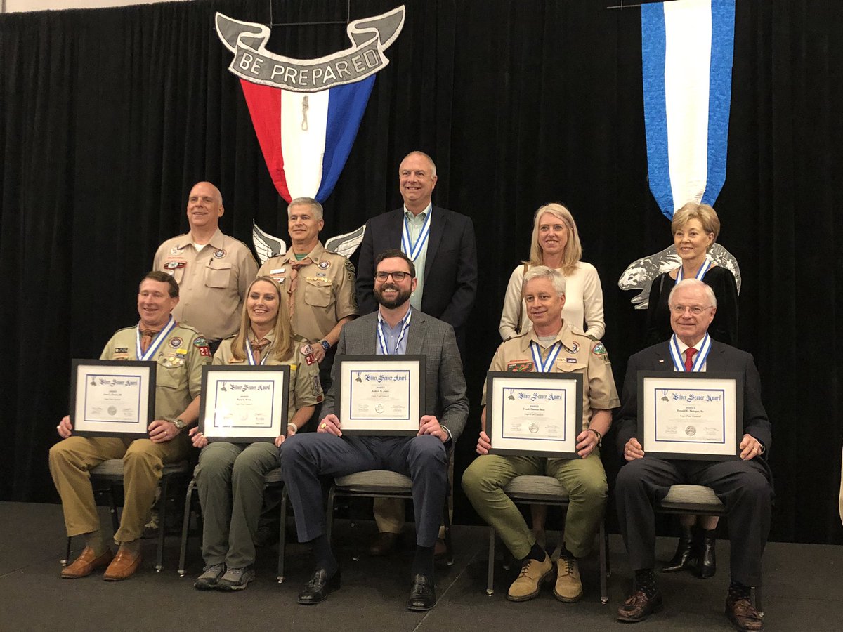 Honored to receive the Silver Beaver Award from <a href="/CapeFearBSA/">Cape Fear Council</a> last night. Congratulations to my fellow award recipients and the 70+ new Eagle Scouts in the Council. An inspiring group — our future is bright with those young servant leaders!