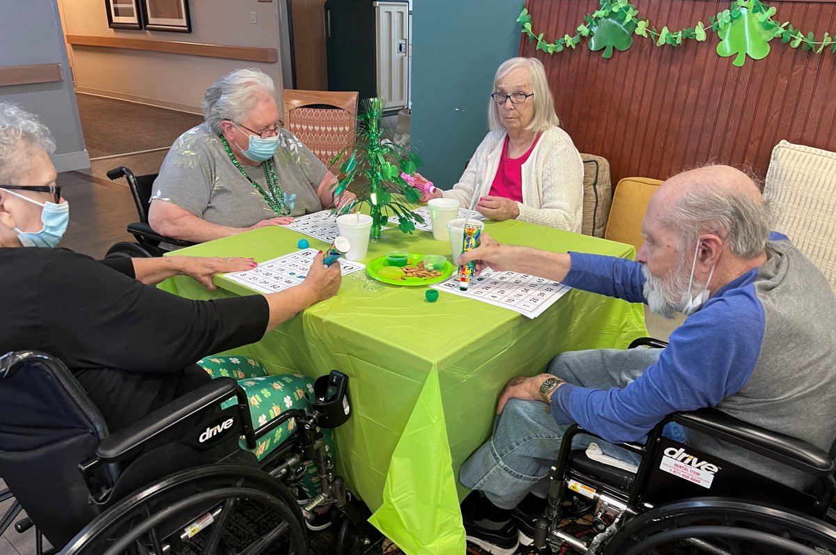 AvonWellbrooke's tweet photo. Happy St. Patrick's Day! The residents enjoyed a day full of green and a party with lots of fun! https://t.co/XYO6DfPp7p