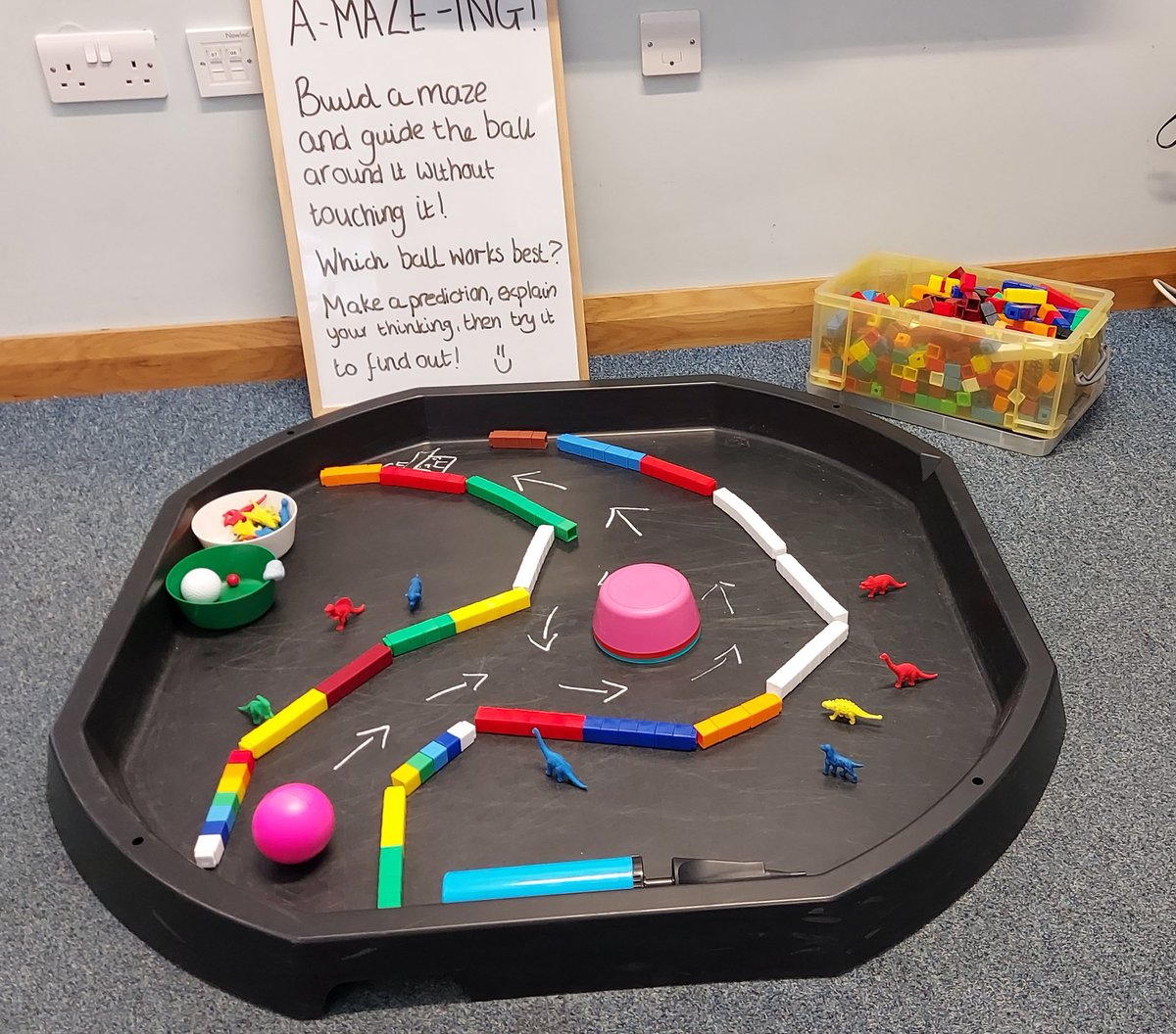 MsMiller_Educ8's tweet photo. Move the different balls around the course without touching it and observe the difference of each material based on size and weight. Also, avoid the dinos... obviously. It got very competitive (shocker!) #LarbertSTEM #STEMLarbert #LVPSSTEM #P6M_LVPS @RAiSE_falkirk https://t.co/OyLrVSPWF1