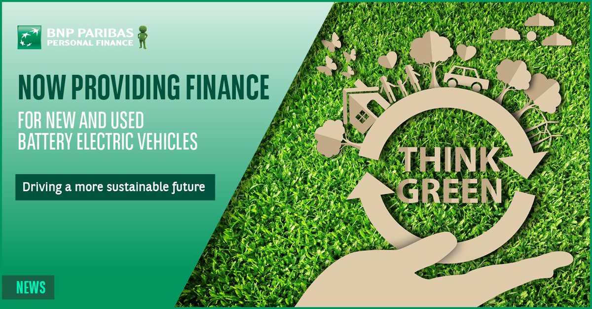 bnpparibaspfUK's tweet photo. As part of our motor finance solutions we are now providing finance for both new and used battery electric vehicles, helping to drive a more sustainable future. Discover more: https://t.co/8r4uUIKHMg

#ElectricVehicles #motorfinance https://t.co/em0dWcFoQk