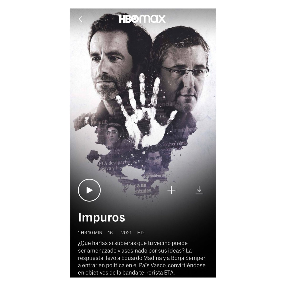 Muy felices de anunciar que Impuros ya está disponible en @HBOMaxES