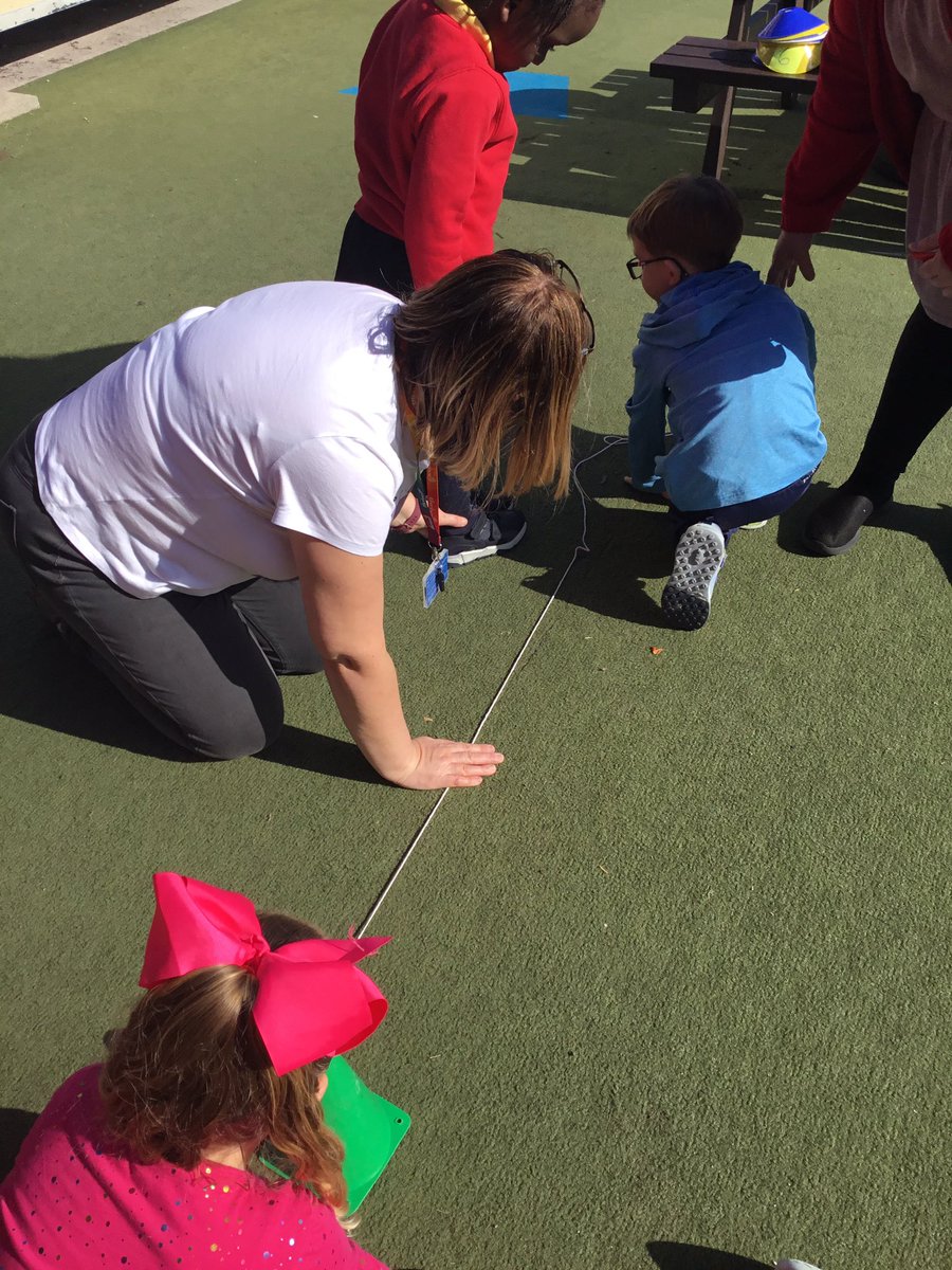 yearonephoenix's tweet photo. We have been comparing the length of our jumps. Whose jump was the longest? Whose jump was the shortest? We measured with string to compare. https://t.co/3sHJZf3t3H