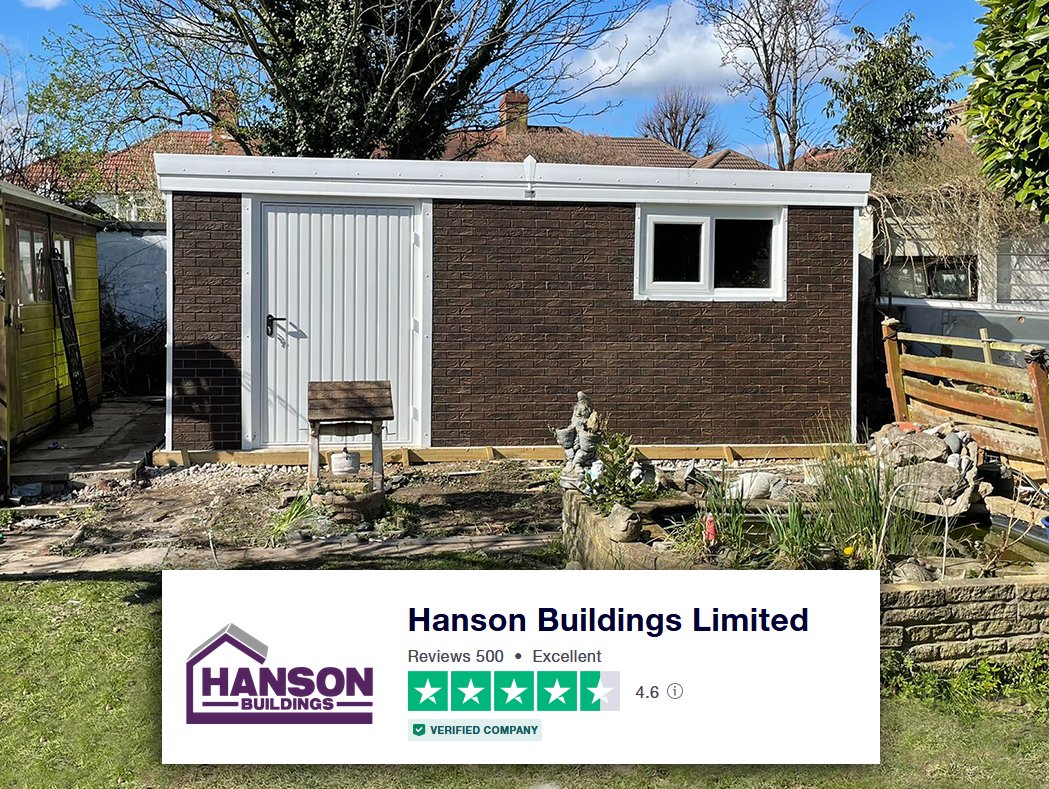 HansonGarages's tweet photo. With over 20 Finishes to choose from our Cladded Range of Buildings are Unique to the Market... Hanson have now also received 500 reviews with Trust Pilot with an Excellent 4.6 rating... More reasons to choose Hanson's for your Next Buildings. https://t.co/kX3X8U6cXP