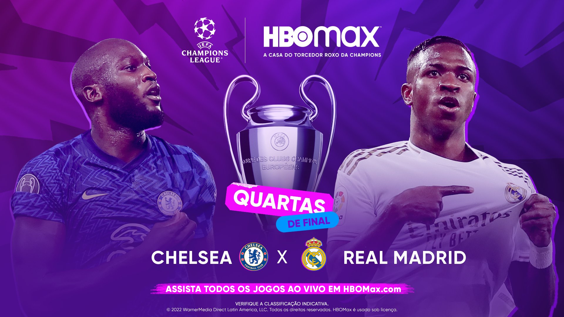 HBO Max transmitirá quartas de final da Champions League ao vivo