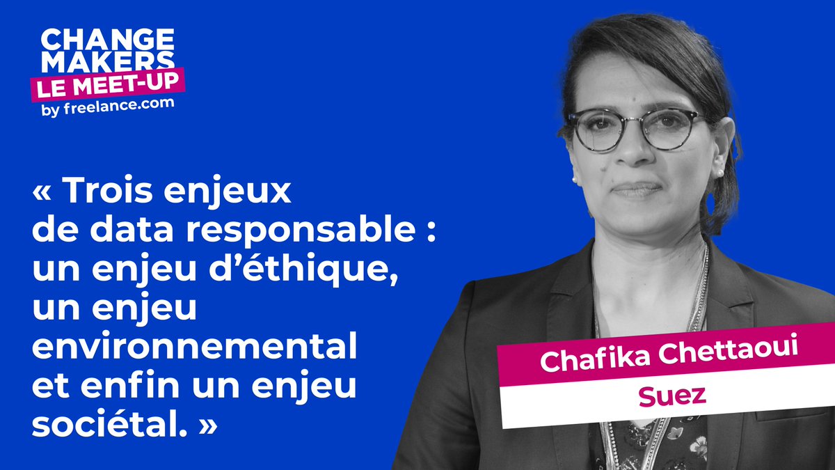 <a href="/CChettaoui/">Chafika Chettaoui</a>, Group Chief Data Officer chez @suezFR nous a fait part des 3 enjeux de la #Data #Responsable sur notre Live #MeetUp #ChangeMakers 

Pour nous rejoindre c'est ici 👉 linkedin.com/video/event/ur…