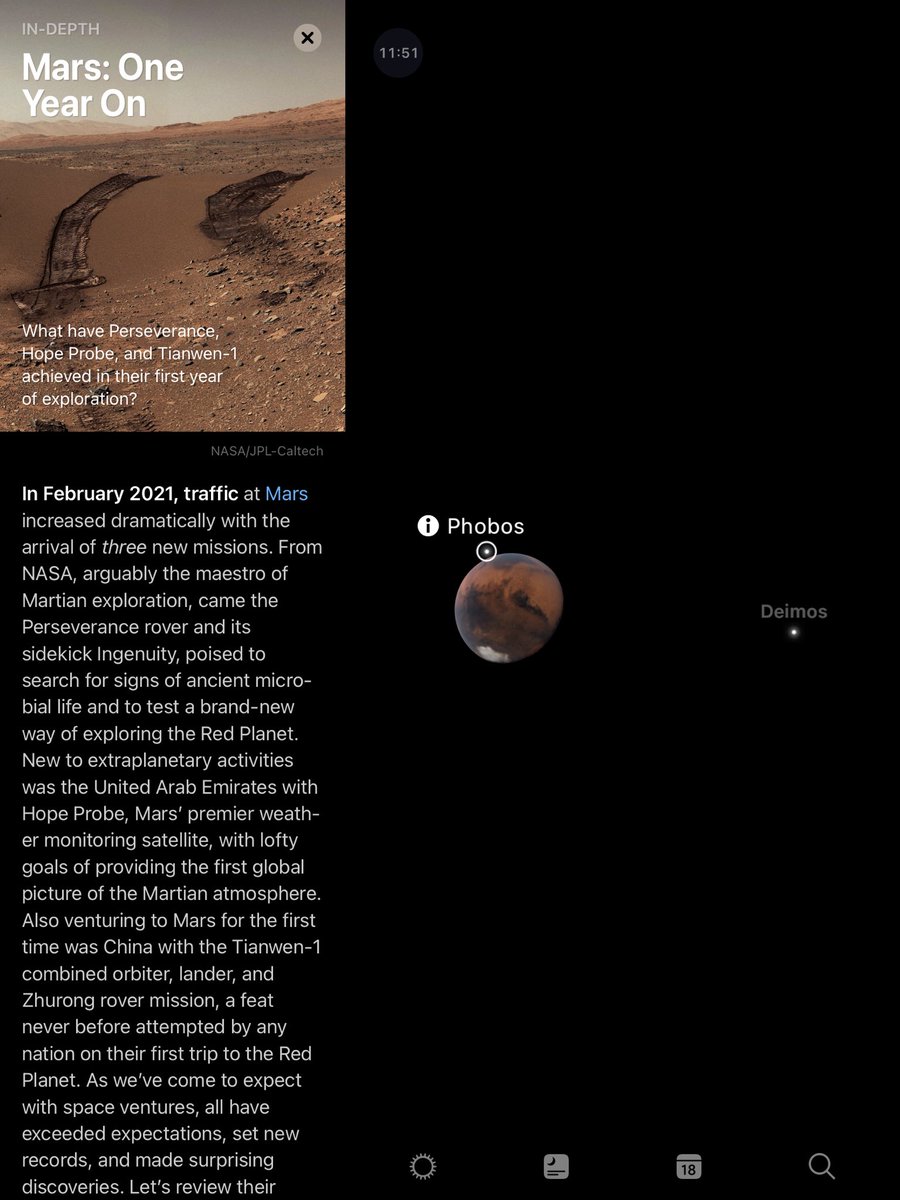 DrJeniMillard's tweet photo. My latest article for @FifthStarLabs Sky Guide is live!
For #MarsWeek22, we review the amazing achievements of the three missions that arrived at the Red Planet a year ago. @NASAPersevere @HopeMarsMission @CNDeepSpace
Sky Guide is FREE to download
https://t.co/Y2Lf9mM8NB https://t.co/LLLe2pCTiP