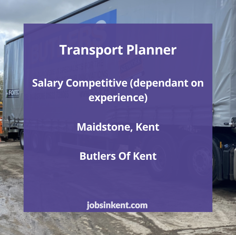 <a href="/Butlersofkent/">B-O-K Butlers of Kent</a> are looking for an experienced Transport Planner to join their operations at their Maidstone depot. Responsibilities include route planning to maximise efficiency, problem solving any driver issues and liaising with customers. Apply now - jobsinkent.com/job/2180749