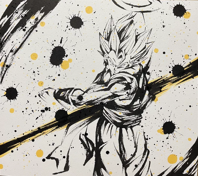 淡黄
#ドラゴンボール #模写 #墨絵 #イラスト #サイヤの日 #サイヤの日2022 