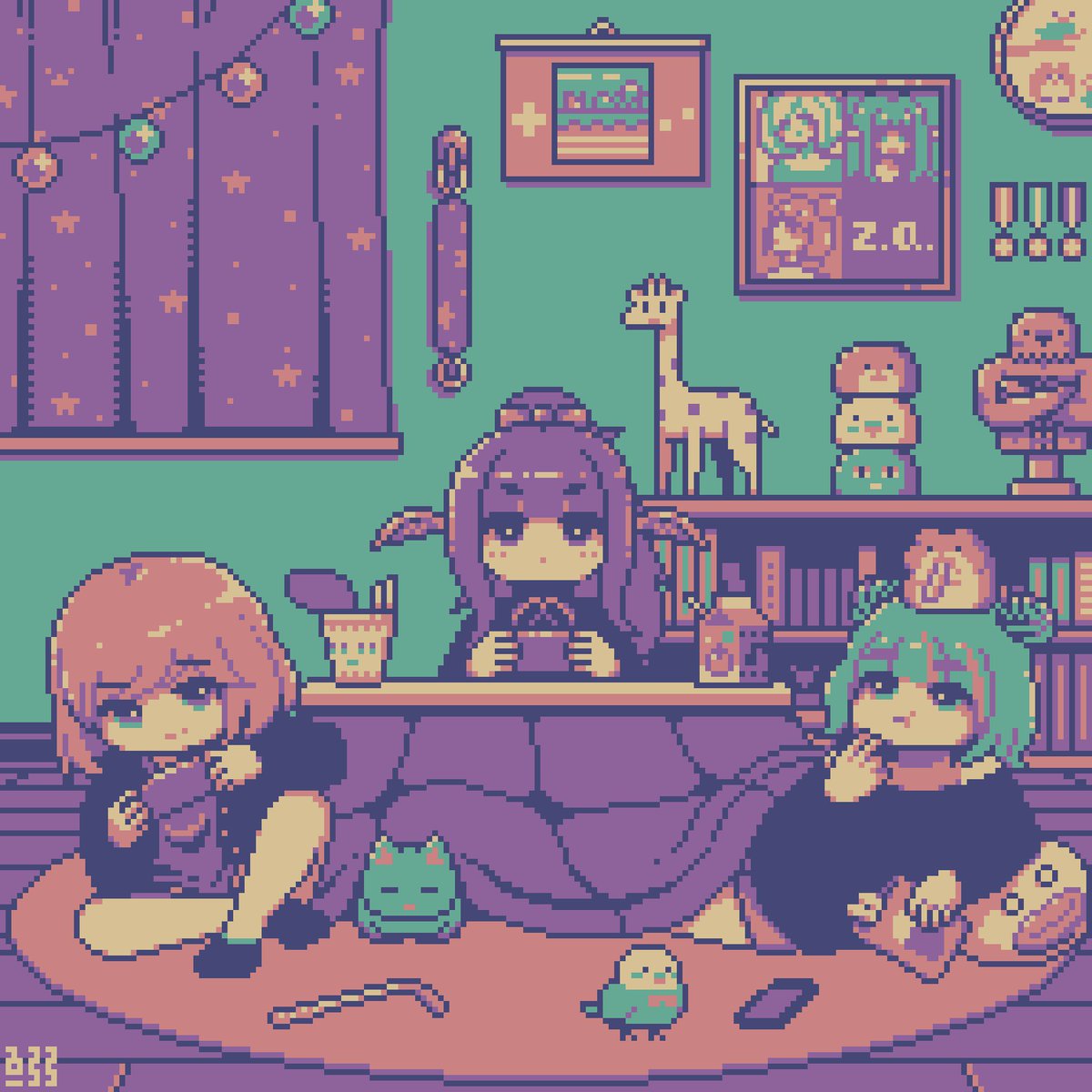 have za good time! #5色ドット絵 #pixelart