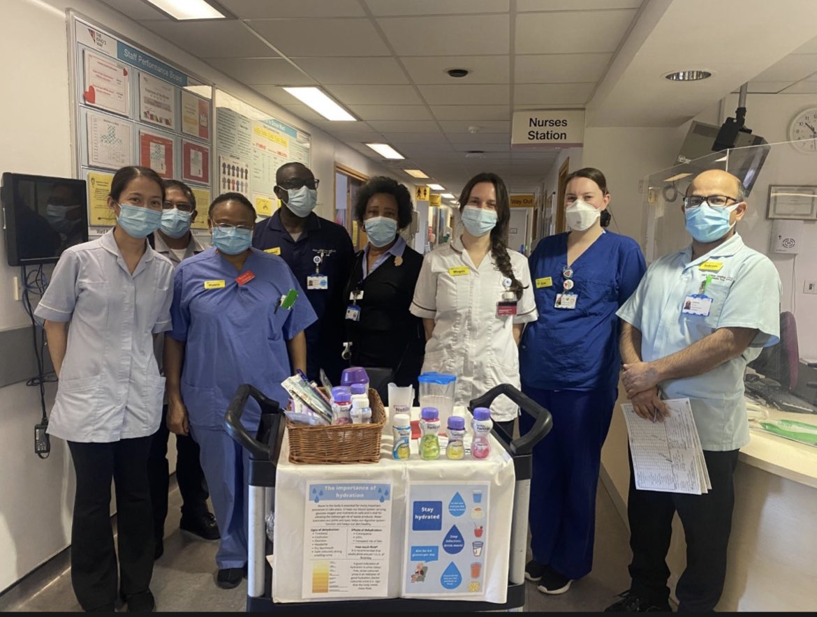 FoodAtKings's tweet photo. This week is #NutritionAndHydrationWeek and our teams @KingsCollegeNHS have been busy raising awareness.#nutritionmatters #hyrdrationmatters. https://t.co/BXI3P2XvHW