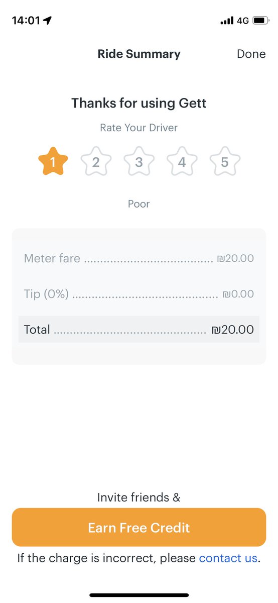 NaoStern's tweet photo. @Gett_IL hey I got charge 20 nis without any reason! Your app told me there were no drivers around, I closed the app completely and you charge me?!? WYF really. Refund me please https://t.co/HvBC5NUK0V