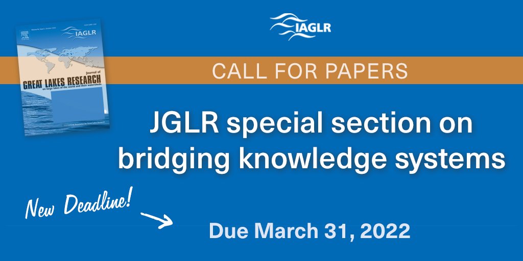 Call for Papers for special section in #JGLR on bridging knowledge systems. See call at bit.ly/3kvlcNy Accepting submissions through March 31. #Indigenous #TEK <a href="/alextduncan/">Alexander Duncan</a> @andreajanereid  <a href="/kjalmack/">Kaitlin Almack</a>  <a href="/LampreyControl/">GLFC</a>  #GreatLakes #LargeLakes
