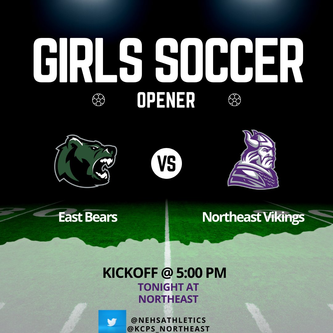 Need a great way to start off your Spring Break?  Come check out the Girls Soccer team tonight at 5 as they take on the Bears from <a href="/KCPS_East/">East High School</a>!  

Admission is:
$5 - adults
$3 - students (must have id or proof of student status)