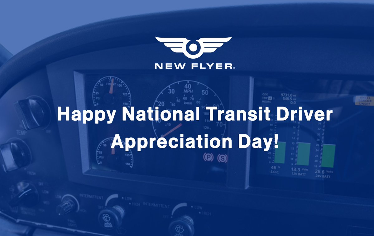 newflyer's tweet photo. Honk honk! Today is #TransitDriverAppreciationDay! π
According to @APTA_info, over 448K people are employed in the U.S. public transportation industry. Let's celebrate all #transit teams who work hard to keep our communities moving every day!
#TransitDriver #TDAD22 https://t.co/wCVJdAzeAm