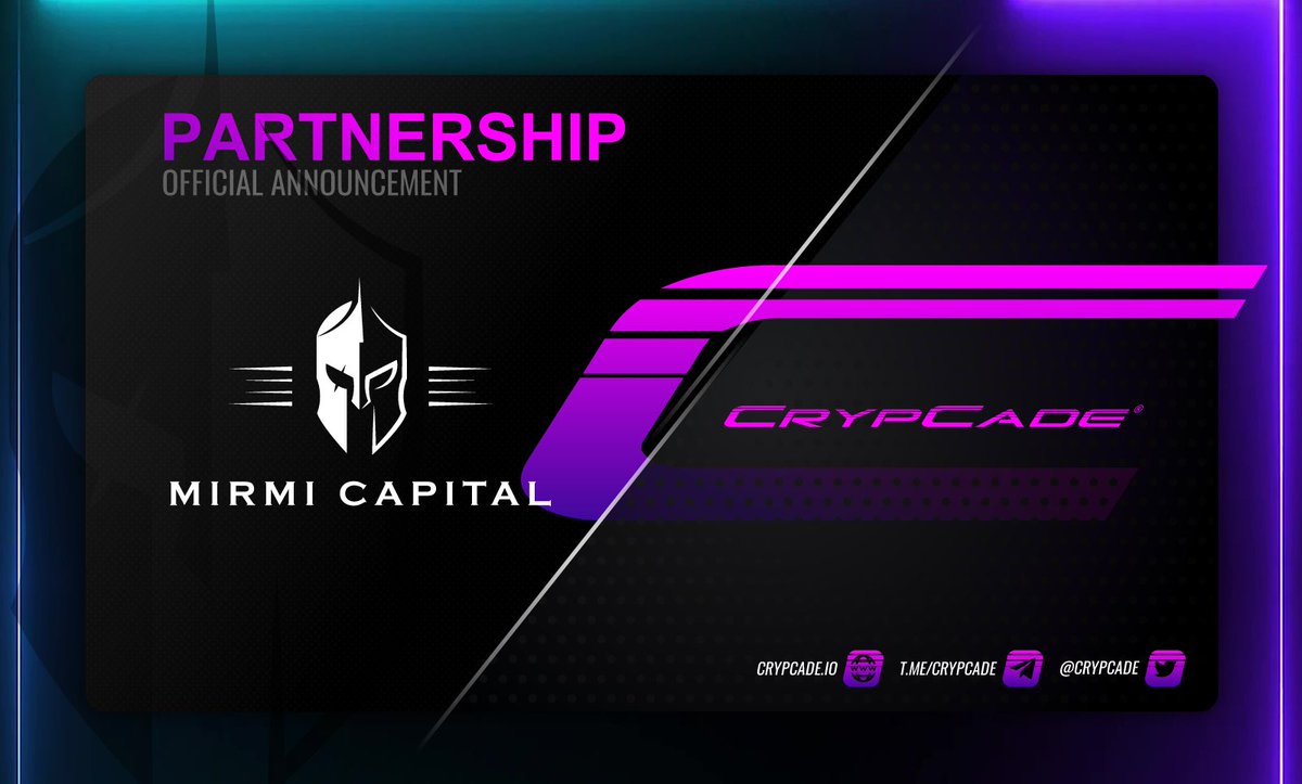 MirmiCapital's tweet photo. ❗️ Partnership Announcement ❗️

🔥 Mirmi Capital is excited to announce our latest partner @CrypCade 🔥

🔝 “The Uber and Airbnb of Arcade”, being an economically sustainable Gaming/ Entertainment ecosystem. 🔝 https://t.co/JBGylZx7Yp