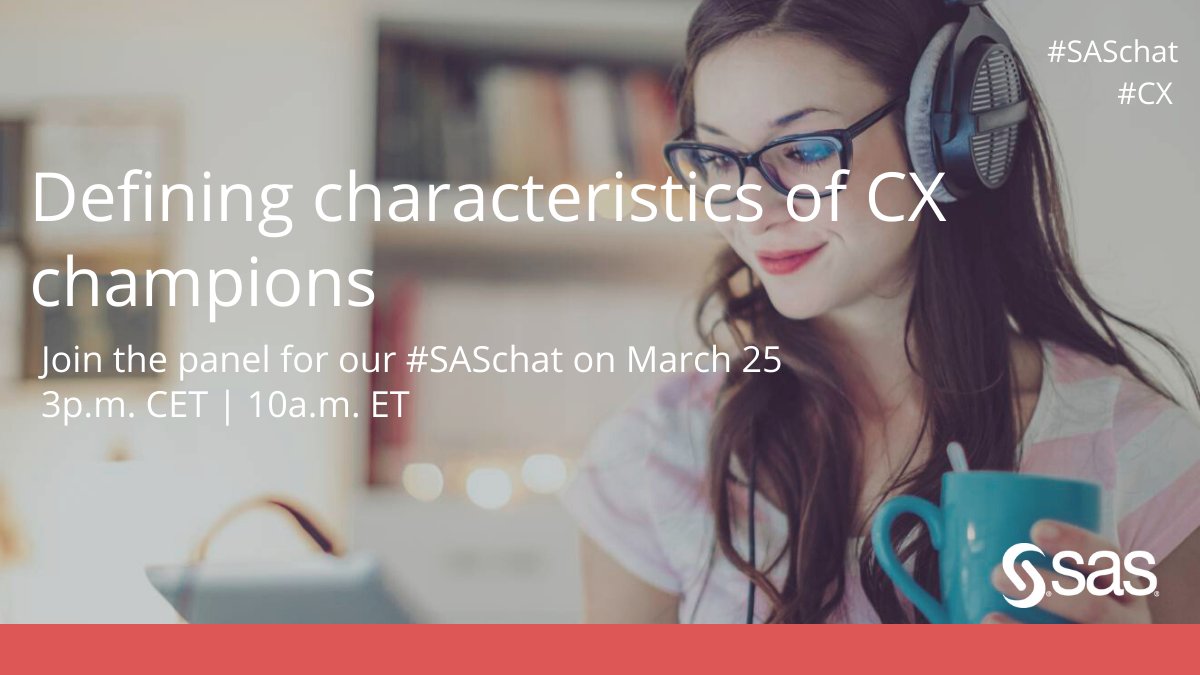 Organizations are increasing their investments in technologies that can boost customer experience (CX). Join our next #SASchat to explore how CX champions are outperforming their competitors in terms of both CX impact and ROI. #CX 2.sas.com/6011KmOdD