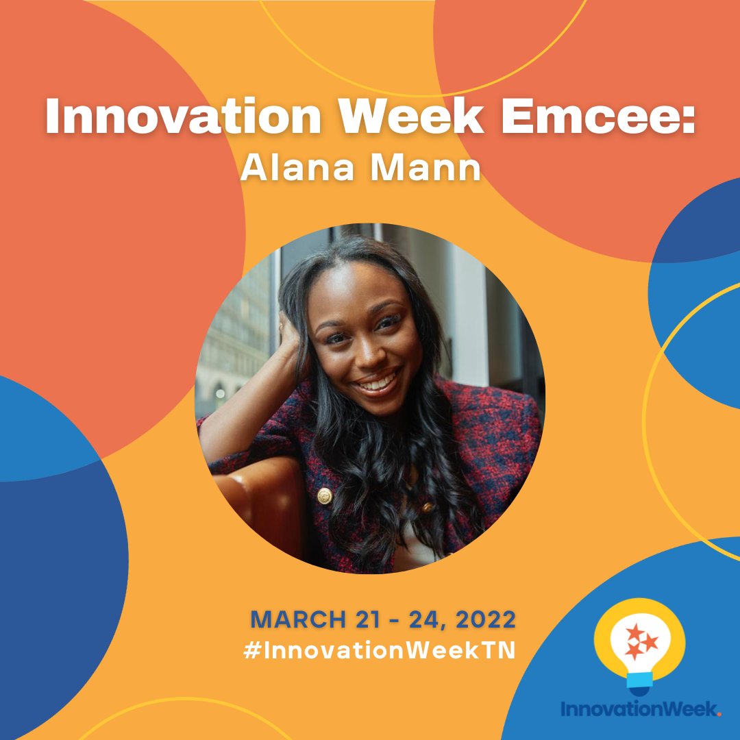 LaunchTN's tweet photo. Introducing the official Emcee for Innovation Week: Alana Mann. 👏 

We are thrilled for Alana to join us on Wednesday, March 23, at Musicians Hall of Fame for the main day of #programming. We can't wait to see you all in just a few days! 🚀

#venturecapital #innovationweektn https://t.co/piykYGMGcB