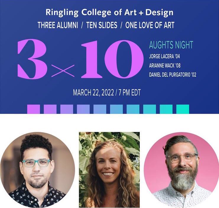 Reviewing your calendar for next week? Join us Tuesday 3/22/22 @ 7pm ET with #RinglingAlumni <a href="/jlacera/">Jorge Lacera THE WILD ONES/LOS BRAVOS are out now!</a>, Arianne Wack and <a href="/delpurgatorio/">Daniel DelPurgatorio</a>! Register now: ringling-edu.zoom.us/meeting/regist…