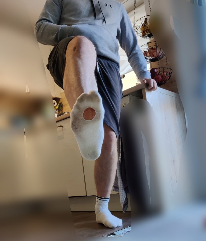 tramplingmaster's tweet photo. Tax Friday bitches. Send Amazon vouchers to your Master or this is the last thing you will ever see!!! Whore these socks 3 days and now they are broken and stink like hell. 😈 😈
#trampling #whitesocks #tramplingfeet
#taxfriday https://t.co/3TVoe63PjD