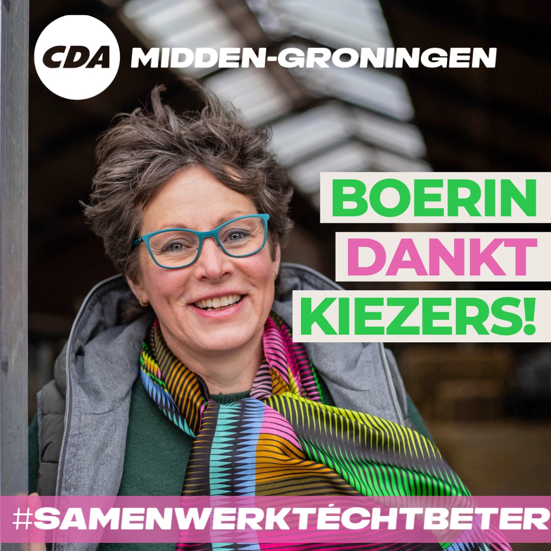 EriannevdBurg's tweet photo. Dank voor het vertrouwen! Ik ga me de komende periode weer volop inzetten met @CDA_MiddenGron https://t.co/fRecIUiic1