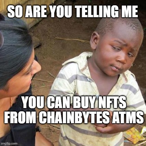 ChainBytes's tweet photo. Acquiring NFTs from our ATMs is exactly why we are the first movers in the Bitcoin ATM space.
#bitcoin #APEcoin #Cryptos #FridayFeeling #NFT https://t.co/EqVxyF2e9F