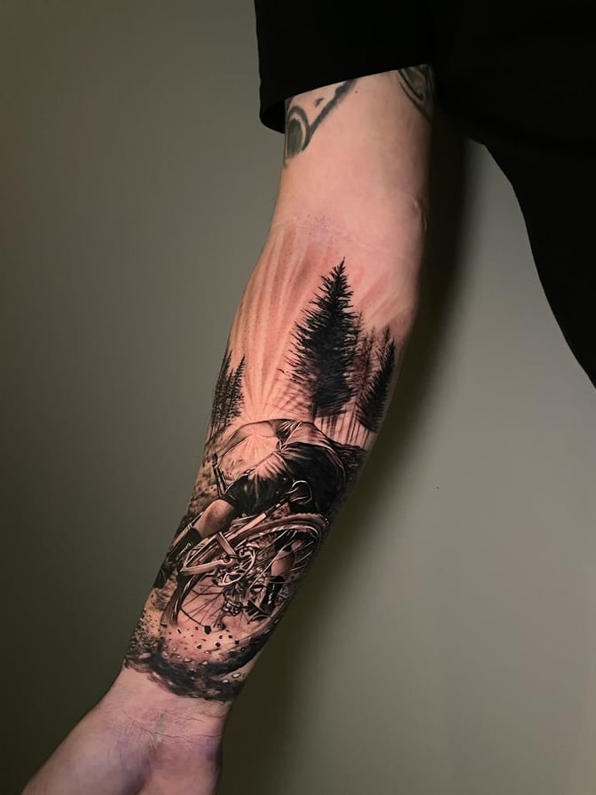 Check out this tattoo...booom...#tattoo #besttattoos #swissquality  #swisstattooshop #mountainbike #sporttattoo #love #Switzerland LEAVE A LIKE
