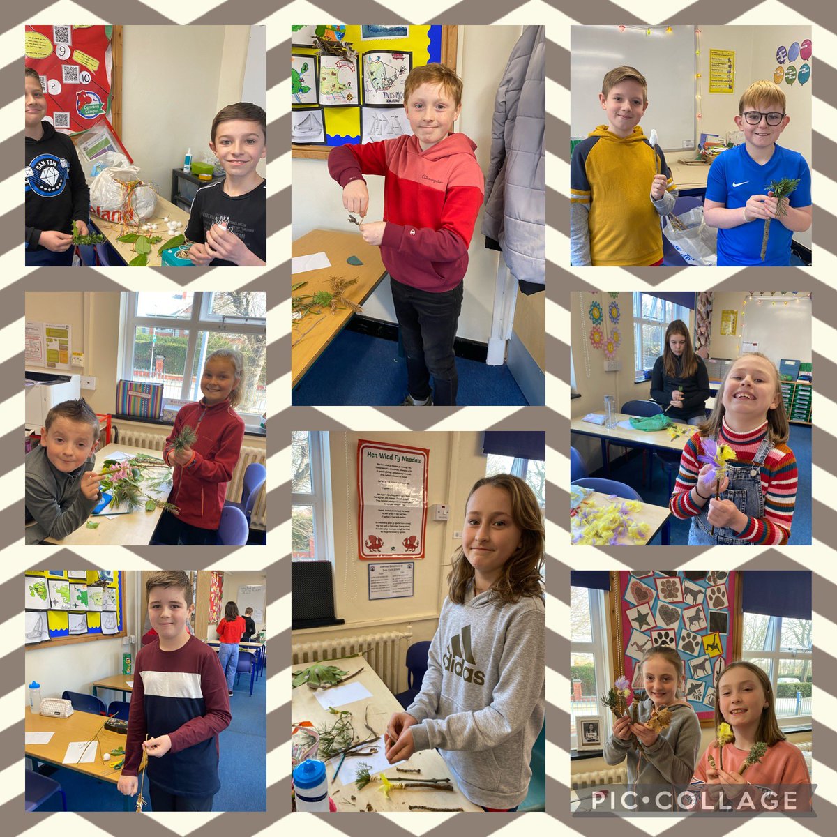 Year6BC's tweet image. Making our own paint brushes from natural materials 🎨 #expressivearts #islands #6SF