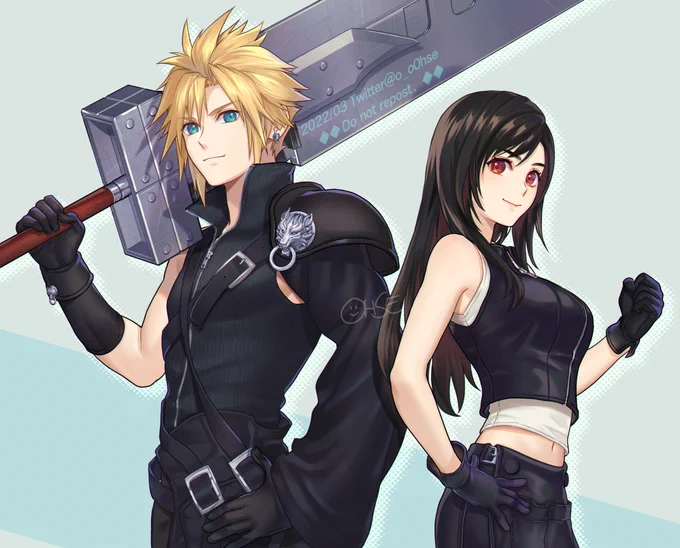 ACクラウドとティファ
#クラティ
#cloti 