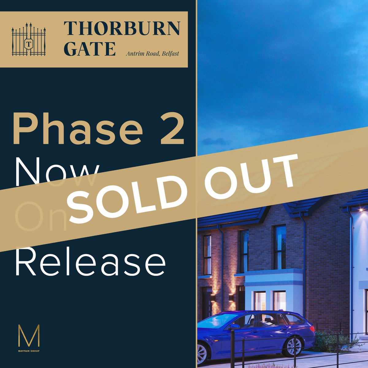PHASE TWO SOLD OUT ❗️
Congratulations to everyone who just successfully reserved their new home. 
 
Can’t wait to welcome more people to the Mayfair Family. 🏡

To register your interest, please email 
📧 info@mayfairgroupltd.com 
#belfast #newbuild #newdevelopment