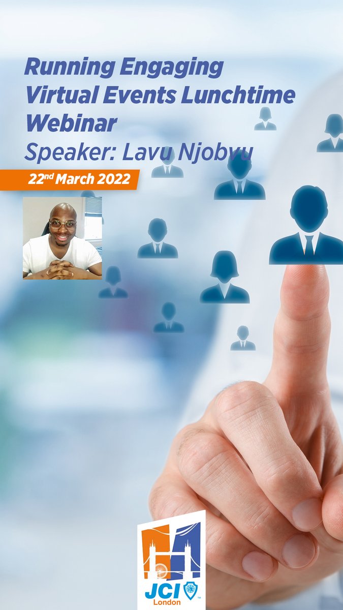 LinkUp London &amp; JCI London are pleased to present “Running Engaging Virtual Events” a Lunch &amp; Learn virtual workshop! Join us as we discussing online vs in-person events and the challenges of going virtual.

Register today!🎟 buff.ly/3N5KHCS