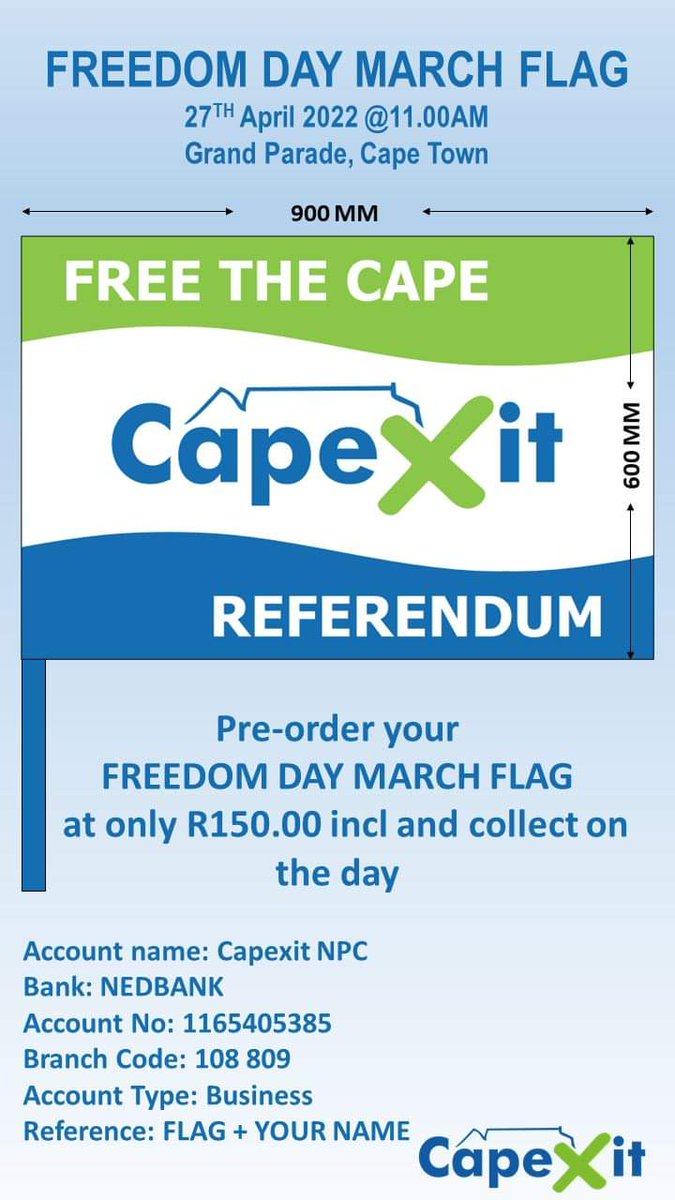 Williamrza1's tweet photo. @uMarhobane @LetsFreeTheCape @capexitofficial @VFPlus @capeparty See you all there! https://t.co/YJXl3XMyXF