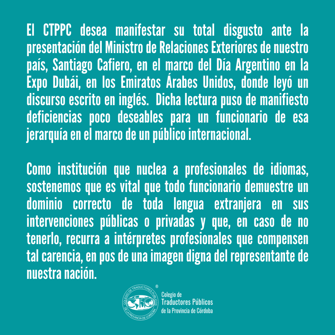 Colegio de Traductores Púb. de la Pcia. de Córdoba tweet media
