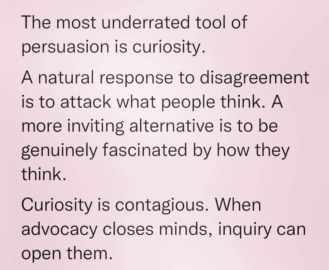 apprentice322's tweet image. Happy Friday everyone! Curiosity is an amazing thing for me in #recovery and it helps me change my thinking. I used to attack people that didn't agree with me. Now I try and be understanding amd see it from there side. #RecoveryPosse #odaat #fellowship #spreadloveandkindness