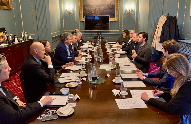 Très heureux d’avoir reçu ce matin Emmanuel Massé, chef du SER, <a href="/FranceintheUK/">French Embassy UK🇫🇷🇪🇺</a>. Présidence française de l’UE et impact économique des sanctions à l’égard de la Russie:  nous remercions vivement Emmanuel pour son exposé remarquable et pour cet échange de grande qualité.